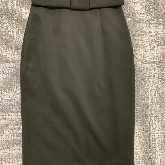 AQUA Pencil Skirt Knee Length High Waisted Career Office Black Size 8 - Picture 4 of 6